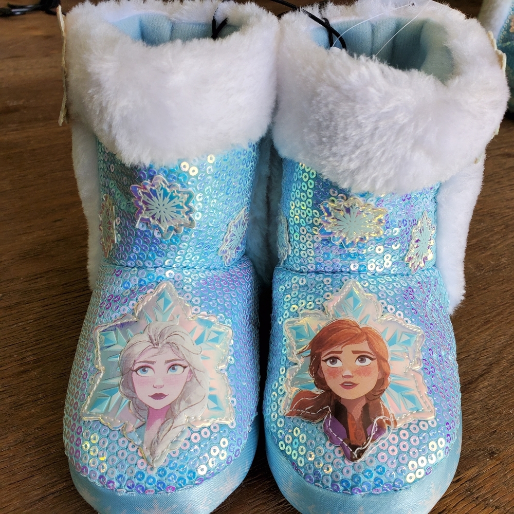 Disney  Frozen Anna & Elsa girls bootie slippers